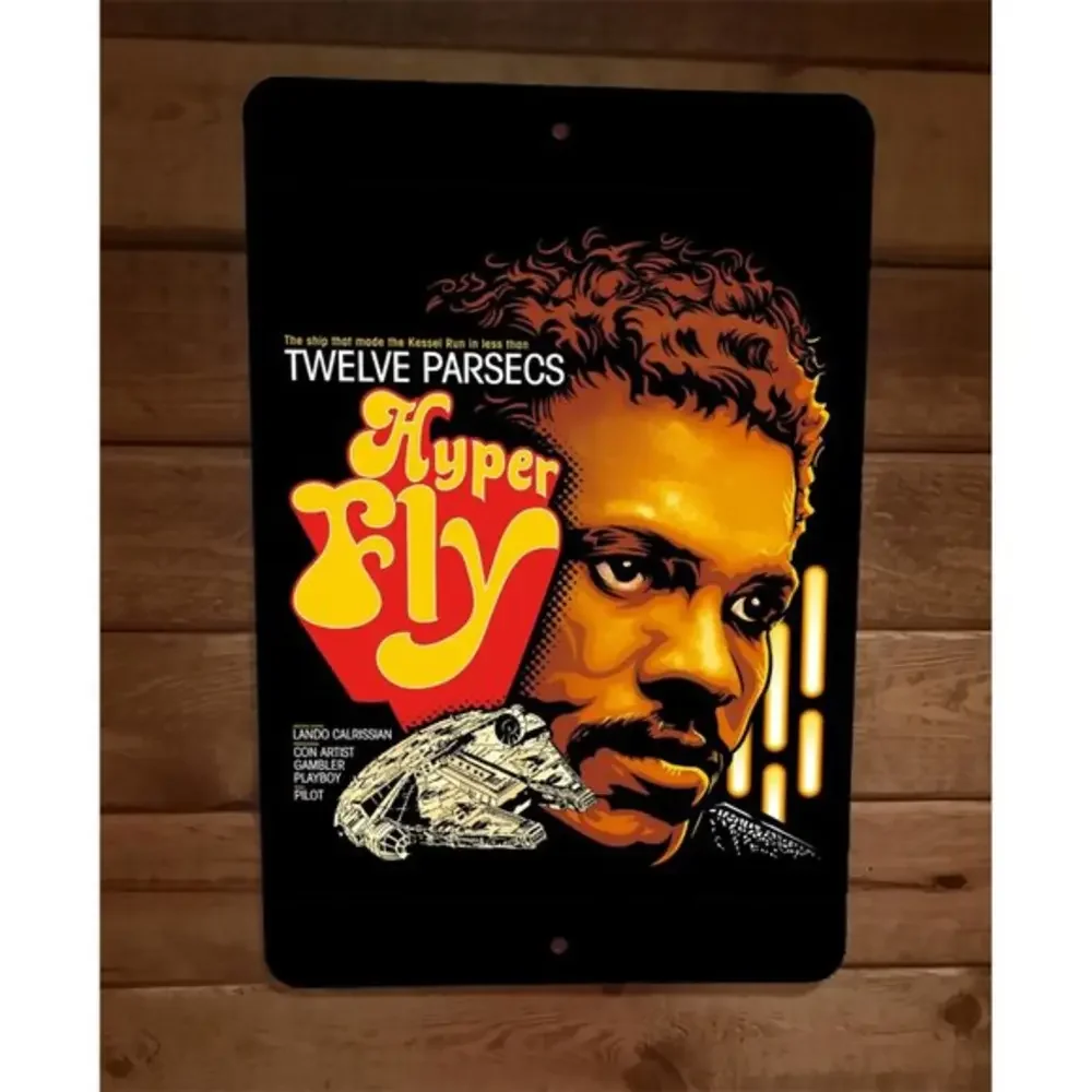 Hyper Fly Lando Star Millennium Wars Falcon 8x12 Metal Wall Sign